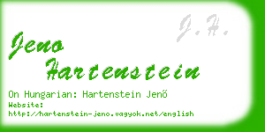jeno hartenstein business card