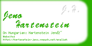 jeno hartenstein business card